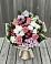 Букет цветов из: Альстромерии, Гвоздики, Розы и Хризантемы в Большие Колпаны