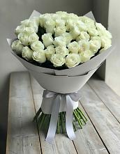 Букет 35 Белых роз #REPLACE_PRED# Большие Колпаны