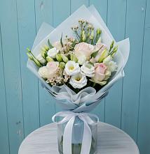 Букет цветов из:  Розы и Лизиантусы #REPLACE_PRED# Большие Колпаны