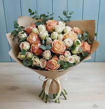 Букет цветов из:  Альстромерии и Розы в Большие Колпаны